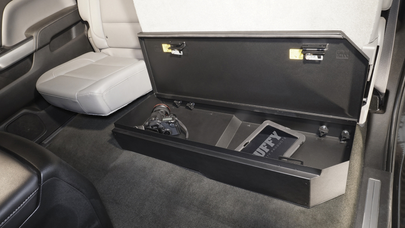 Chevrolet Silverado 1500 Underseat Lockbox - Rear 60% Bench Seat - Tuffy Products - 2/3 Length with Keyed Lock - Black - `07-`19